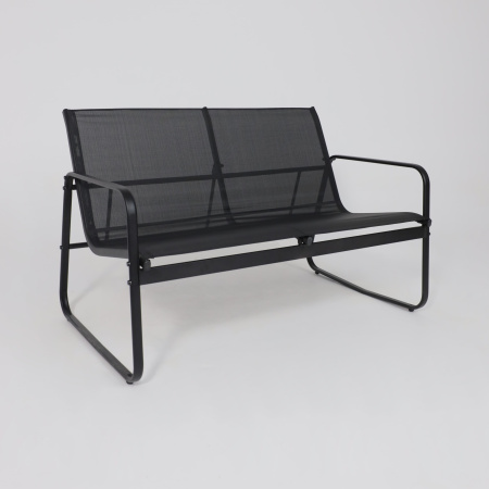 Комплект мебели садовой AksHome VERANDA (кресло 2шт, диван 1шт, стол 1шт), черный