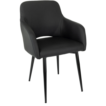 Кресло "Бюрократ CH-380F", экокожа, черный, каркас металл, корпус черный