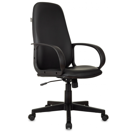 Кресло компьютерное Бюрократ CH-808AXSN, экокожа, черный